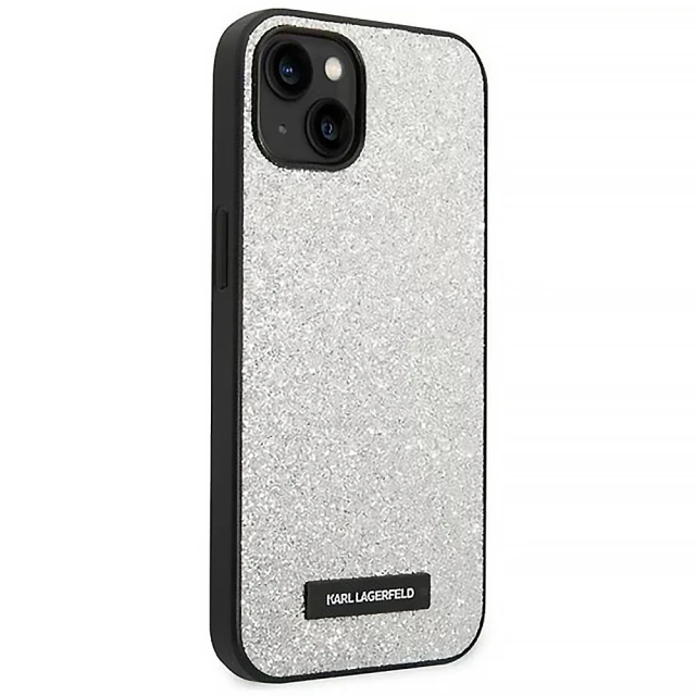 Чохол Karl Lagerfeld Plaque Logo для iPhone 14 Plus Silver (KLHCP14MG2ELS)