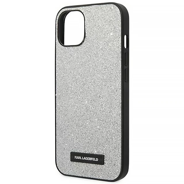 Чохол Karl Lagerfeld Plaque Logo для iPhone 14 Plus Silver (KLHCP14MG2ELS)