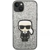 Чохол Karl Lagerfeld Glitter Flakes Iconik для iPhone 14 Plus Silver (KLHCP14MGFKPG)