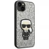 Чохол Karl Lagerfeld Glitter Flakes Iconik для iPhone 14 Plus Silver (KLHCP14MGFKPG)