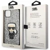 Чохол Karl Lagerfeld Glitter Flakes Iconik для iPhone 14 Plus Silver (KLHCP14MGFKPG)