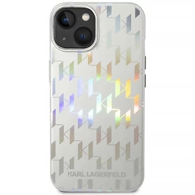 Чехол Karl Lagerfeld Monogram Iridescent для iPhone 14 Plus Silver (KLHCP14MLGMMSV3)