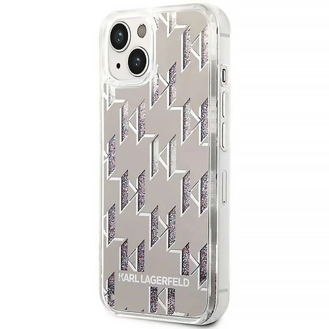 Чохол Karl Lagerfeld Glitter Monogram для iPhone 14 Plus Silver (KLHCP14MLMNMS)