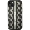 Чохол Karl Lagerfeld Monogram Stripe для iPhone 14 Plus Gray (KLHCP14MPGKLSKG)