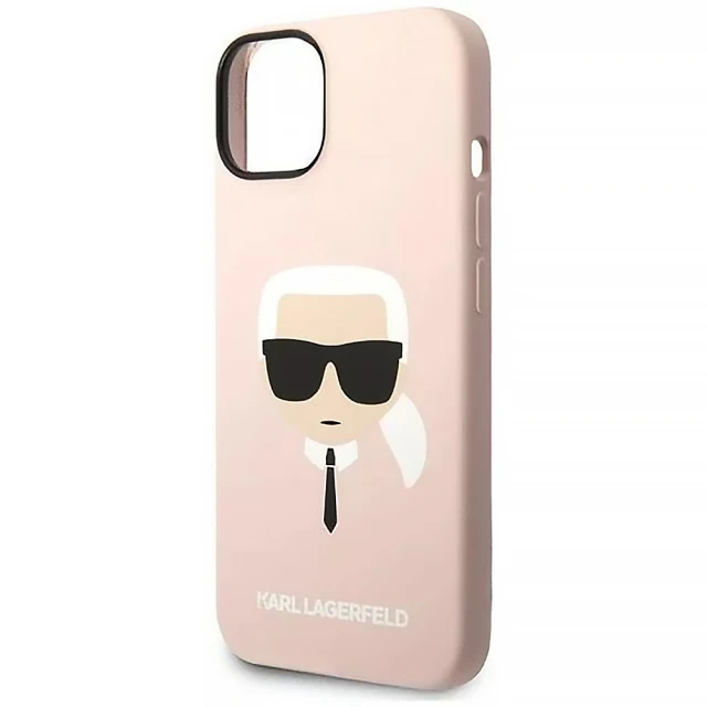 Чохол Karl Lagerfeld Silicone Karl's Head для iPhone 14 Plus Pink (KLHCP14MSLKHLP)