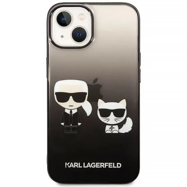 Чохол Karl Lagerfeld Gradient Iconik Karl & Choupette для iPhone 14 Plus Black (KLHCP14MTGKCK)