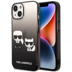 Чехол Karl Lagerfeld Gradient Iconik Karl & Choupette для iPhone 14 Plus Black (KLHCP14MTGKCK)