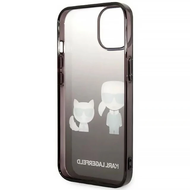Чохол Karl Lagerfeld Gradient Iconik Karl & Choupette для iPhone 14 Plus Black (KLHCP14MTGKCK)
