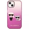 Чехол Karl Lagerfeld Gradient Iconik Karl & Choupette для iPhone 14 Plus Pink (KLHCP14MTGKCP)