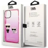 Чехол Karl Lagerfeld Gradient Iconik Karl & Choupette для iPhone 14 Plus Pink (KLHCP14MTGKCP)