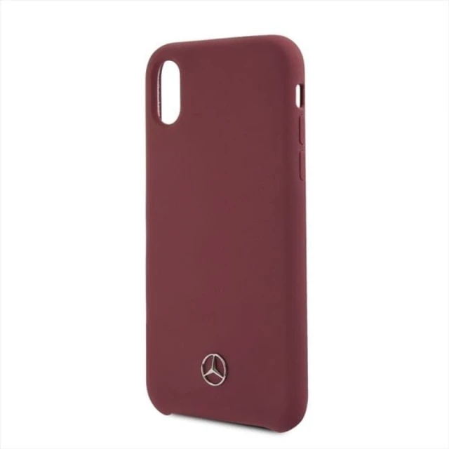 Чехол Mercedes для iPhone XS/X Silicone Line Red (MEHCPXSILRE)