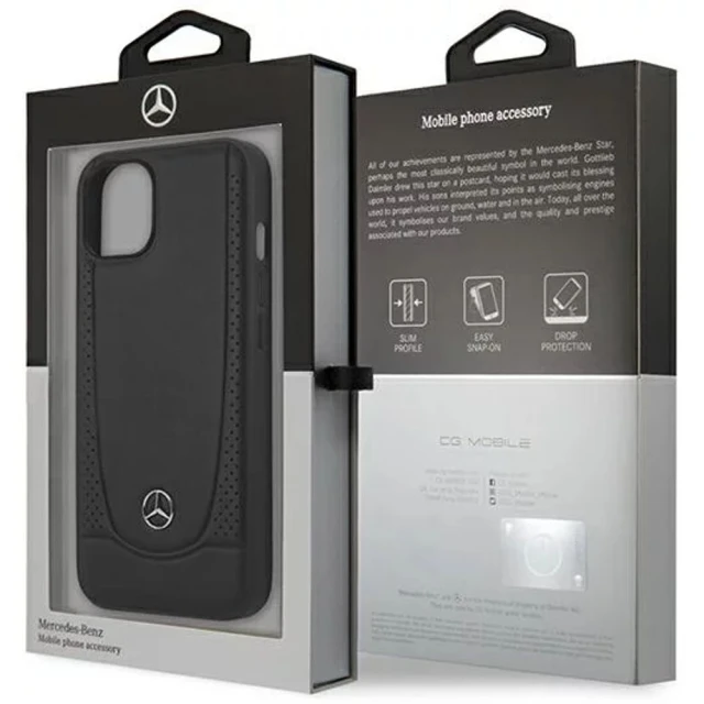 Чохол Mercedes для iPhone 14 Plus Leather Urban Black (MEHCP14MARMBK)