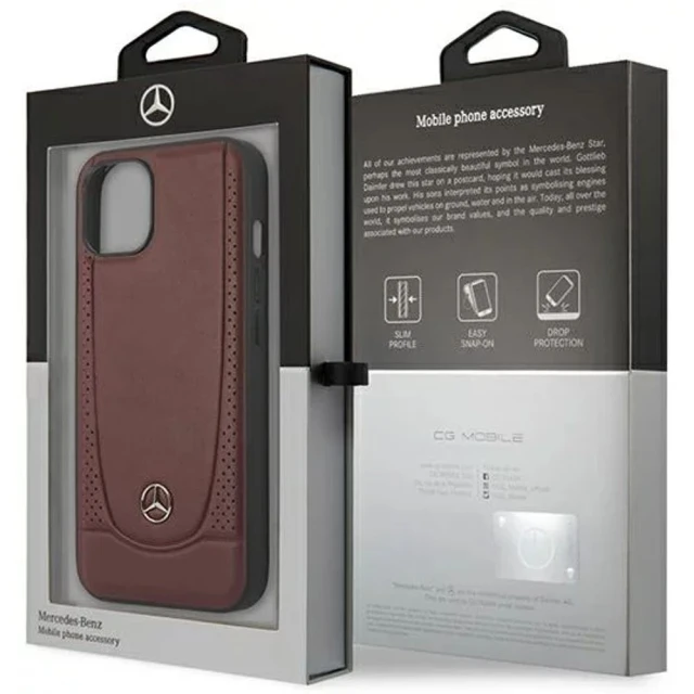 Чохол Mercedes для iPhone 14 | 13 Leather Urban Red (MEHCP14SARMRE)
