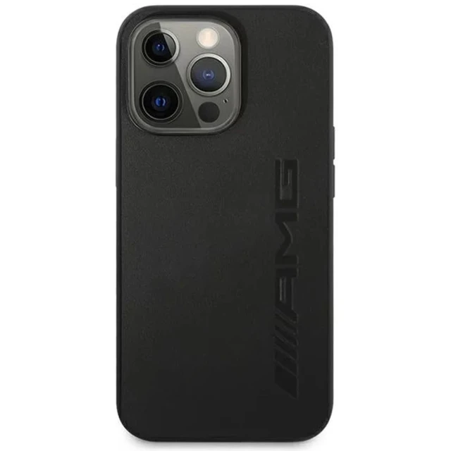 Чехол Mercedes для iPhone 14 Pro Leather Hot Stamped Black (AMHCP14LDOLBK)