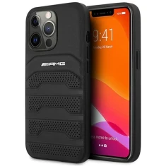 Чохол Mercedes для iPhone 14 Pro Leather Debossed Lines Black (AMHCP14LGSEBK)