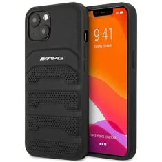 Чехол Mercedes для iPhone 14 Plus Leather Debossed Lines Black (AMHCP14MGSEBK)