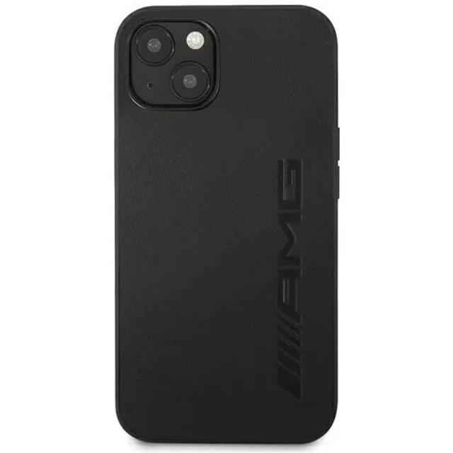 Чехол Mercedes для iPhone 14 | 13 Leather Hot Stamped Black (AMHCP14SDOLBK)