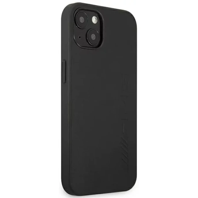 Чехол Mercedes для iPhone 14 | 13 Leather Hot Stamped Black (AMHCP14SDOLBK)