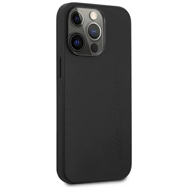Чохол Mercedes для iPhone 14 Pro Max Leather Hot Stamped Black (AMHCP14XDOLBK)