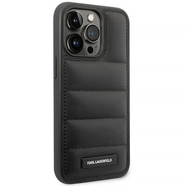Чохол Karl Lagerfeld Puffy Elongated Logo для iPhone 14 Pro Max Black (KLHCP14XPSQAK)