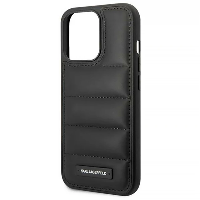 Чохол Karl Lagerfeld Puffy Elongated Logo для iPhone 14 Pro Max Black (KLHCP14XPSQAK)