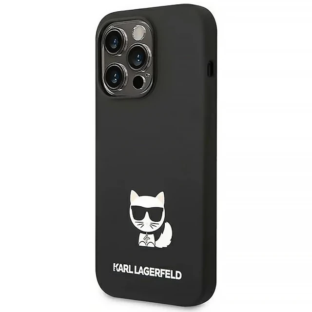 Чохол Karl Lagerfeld Silicone Choupette Body для iPhone 14 Pro Max Black (KLHCP14XSLCTBK)