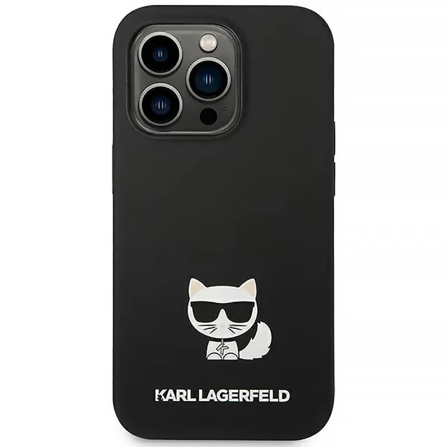 Чохол Karl Lagerfeld Silicone Choupette Body для iPhone 14 Pro Max Black (KLHCP14XSLCTBK)