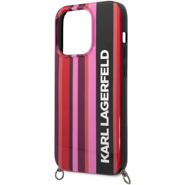 Чохол Karl Lagerfeld Color Stripes для iPhone 14 Pro Max Pink (KLHCP14XSTSTP)