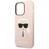 Чохол Karl Lagerfeld Silicone Karl's Head для iPhone 14 Pro Light Pink with MagSafe (KLHMP14LSLKHLP)