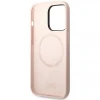 Чохол Karl Lagerfeld Silicone Karl's Head для iPhone 14 Pro Light Pink with MagSafe (KLHMP14LSLKHLP)