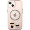 Чохол Karl Lagerfeld Karl & Choupette для iPhone 14 Plus Pink with MagSafe (KLHMP14MHKCP)