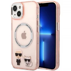 Чехол Karl Lagerfeld Karl & Choupette для iPhone 14 Plus Pink with MagSafe (KLHMP14MHKCP)