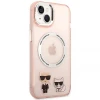 Чохол Karl Lagerfeld Karl & Choupette для iPhone 14 Plus Pink with MagSafe (KLHMP14MHKCP)