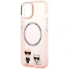 Чохол Karl Lagerfeld Karl & Choupette для iPhone 14 Plus Pink with MagSafe (KLHMP14MHKCP)