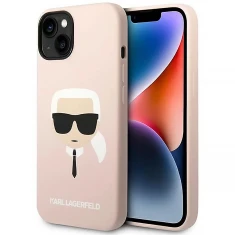 Чехол Karl Lagerfeld Silicone Karl's Head для iPhone 14 Plus Light Pink with MagSafe (KLHMP14MSLKHLP)