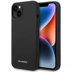 Чехол Karl Lagerfeld Silicone Plaque для iPhone 14 Plus Black with MagSafe (KLHMP14MSLMP1K)