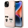 Чохол Karl Lagerfeld Silicone Karl & Choupette для iPhone 14 Plus Light Pink with MagSafe (KLHMP14MSSKCI)