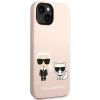 Чохол Karl Lagerfeld Silicone Karl & Choupette для iPhone 14 Plus Light Pink with MagSafe (KLHMP14MSSKCI)