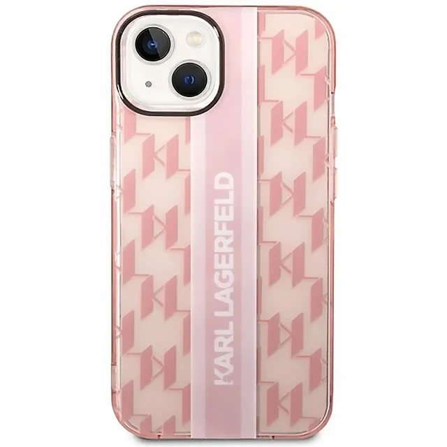 Чохол Karl Lagerfeld Mono Vertical Stripe для iPhone 14 | 13 Pink (KLHCP14SHKLSPCP)