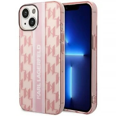 Чехол Karl Lagerfeld Mono Vertical Stripe для iPhone 14 | 13 Pink (KLHCP14SHKLSPCP)