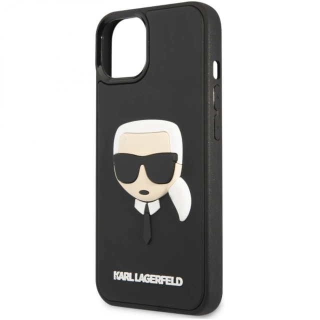Чохол Karl Lagerfeld 3D Rubber Karl's Head для iPhone 14 | 13 Black (KLHCP14SKH3DBK)