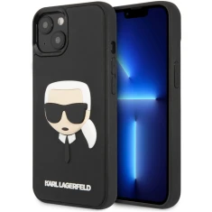 Чехол Karl Lagerfeld 3D Rubber Karl's Head для iPhone 14 | 13 Black (KLHCP14SKH3DBK)