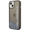 Чохол Karl Lagerfeld Liquid Glitter Elong для iPhone 14 | 13 Black (KLHCP14SLCKVK)