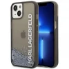 Чохол Karl Lagerfeld Liquid Glitter Elong для iPhone 14 | 13 Black (KLHCP14SLCKVK)