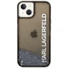 Чохол Karl Lagerfeld Liquid Glitter Elong для iPhone 14 | 13 Black (KLHCP14SLCKVK)