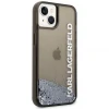 Чохол Karl Lagerfeld Liquid Glitter Elong для iPhone 14 | 13 Black (KLHCP14SLCKVK)