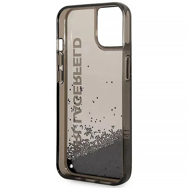 Чохол Karl Lagerfeld Liquid Glitter Elong для iPhone 14 | 13 Black (KLHCP14SLCKVK)