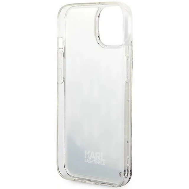Чохол Karl Lagerfeld Liquid Glitter Monogram для iPhone 14 | 13 Silver (KLHCP14SLMNMS)