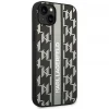 Чохол Karl Lagerfeld Monogram Stripe для iPhone 14 | 13 Gray (KLHCP14SPGKLSKG)