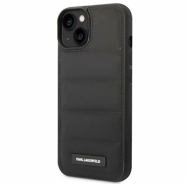 Чохол Karl Lagerfeld Puffy Elongated Logo для iPhone 14 | 13 Black (KLHCP14SPSQAK)